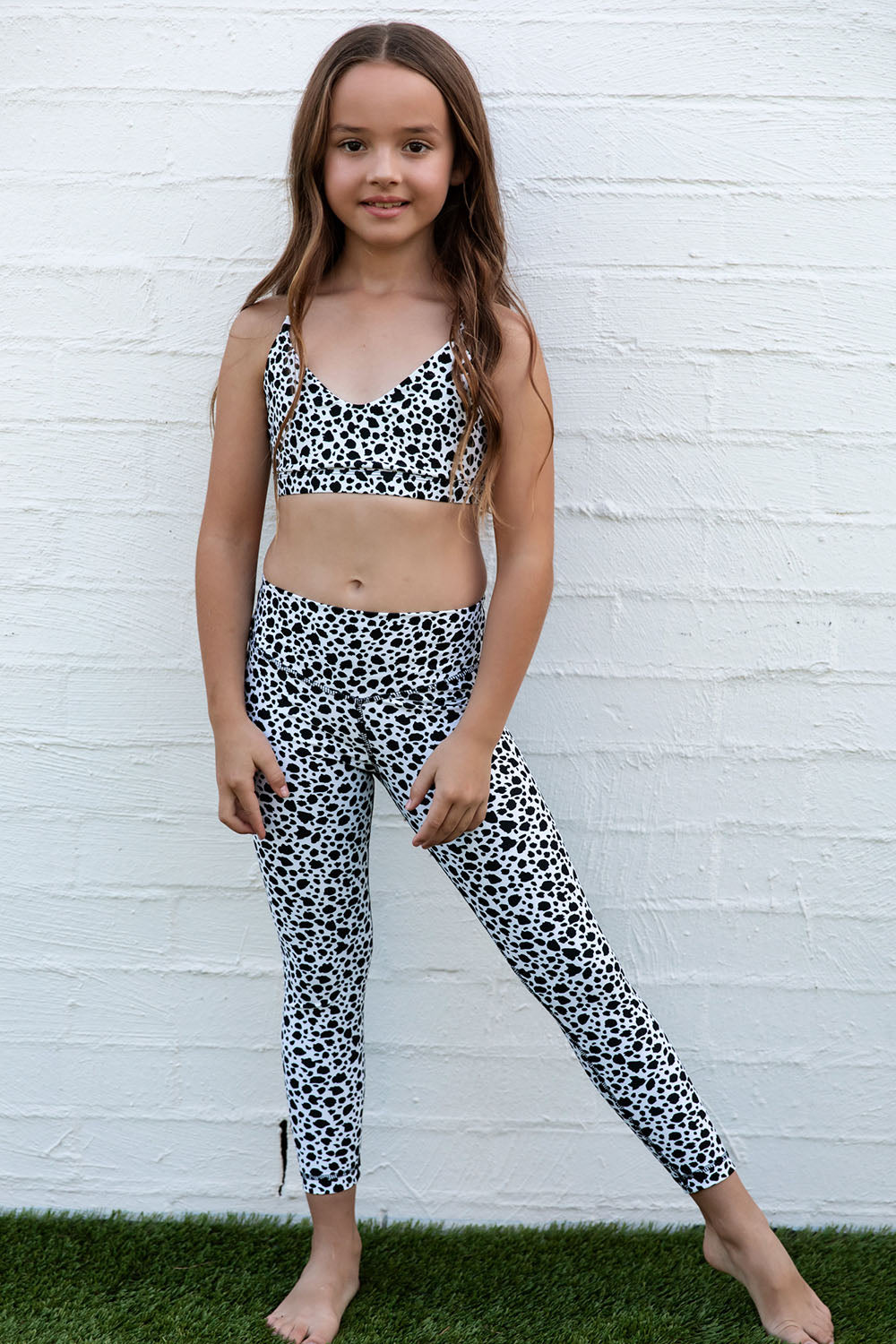 Dalmatian Print Leggings Kids Leggings Dalmatian Valiant Active